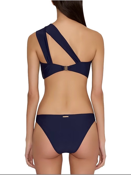 Milly- Olivia Black Twist Bandeau Bikini with Cross Straps - Picture 3 of 11